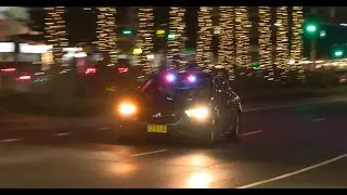 [NSW Police] Proactive and Highway Patrol cars escorting Ambulance