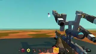 Scrap Mechanic Radar Missile and PointDefence on top of large hovercraft (Working)