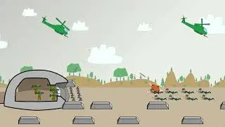 French javelin missiles and helicopters defended bunkers against German STG44 assault rifle soldiers