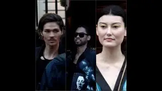 Will Peltz, Miguel and Amalie Gassmann - Balmain fashion show - January 20th