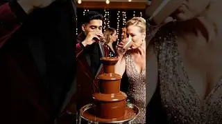 New Year Party Drinks Idea? Hot Chocolate Fountain over Drinks? #partydrinks #cocktailnight #newyear