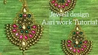 Making Beautiful design by aari work embroidery