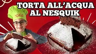 TORTA ALL&rsquo;ACQUA AL NESQUIK 🍫 | Senza latte, senza burro e senza uova! Soffice e golosissima!