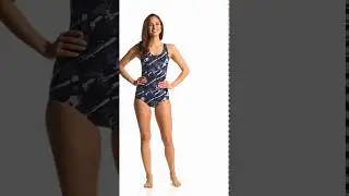 Dolfin Aquashape Conservative Marina Print Lap Suit | SwimOutlet.com
