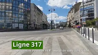 Bus 317 - Nogent le Perreux RER - Hôtel de ville de Créteil - avec la vitesse en sous titres