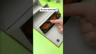 Foldable Leather Sunglasses Case with 5 Compartments