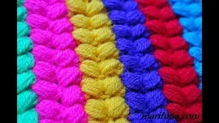 How to crochet blanket, afghan, hot pad braid stitch  by marifu6a