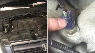 МЕСТОПОЛОЖЕНИЕ датчика охлаждающей жидкости двигателя &laquo;1&raquo; и &laquo;2&raquo; Honda 3.5 (P02185 P02183 P0118) н...