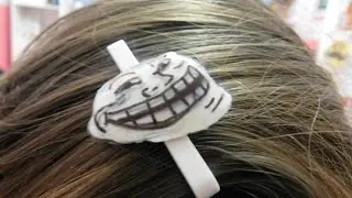 DIY Troll Face Hair Clip