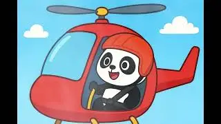 🚁 Flying Panda Adventure! 🐼 | Panda Takes a Helicopter Ride for Kids