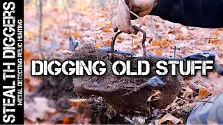 Metal detecting old homesites cellars Hiking in the hills of NH