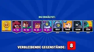8 VERBLEIBENDE GEGENST&Auml;NDE WELTREKORD & 2 LEGEND&Auml;RE BRAWLER MEGABOX IN BRAWL STARS OPENING DEUTSCH