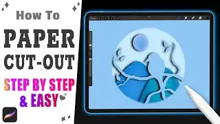 Paper Cut Out Effect In Procreate - Step by Step - Easy Procreate Tutorial For Beginners