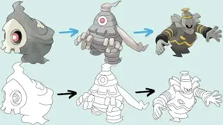 Como Desenhar o POK&Eacute;MON DUSKULL DUSCLOPS e DUSKNOIR | Pokemon Evolution