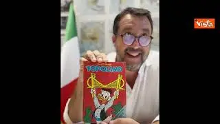 Salvini mostra un Topolino del 1982 col Ponte di Messina in copertina: 