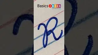 Capital Cursive letter R | Capital Letter 'R' Cursive Handwriting | Cursive Writing | @Basics4Kids
