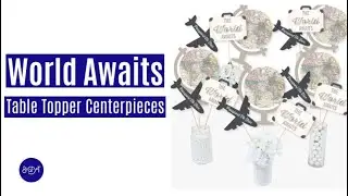 World Awaits - Travel Themed Party Centerpiece Sticks - Table Toppers | Big Dot of Happiness
