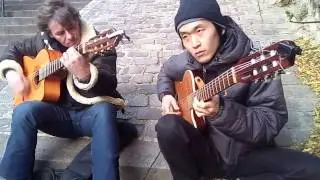 #Patcho and #Kensho Improvisation in #Montmartre(#ruedecalvaire)