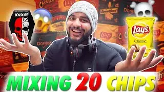 MIXING 20 CHIPS CHALLENGE !!!!! WITH THE HOTTEST JOLO CHIP😱🥶