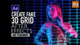 After Effects: Fake 3D grid wireframe | Tutorial, fast & easy! Displacement map... #grid