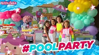 Um festa de aniversário na piscina - Alice fez 5 na casa mágica de Gabby