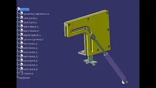 Pick and place mechanism simulation by Catia V5