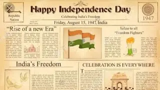 1947 Newspaper 📰 India 🇮🇳 exactly 75 years back 🔙 newspaper