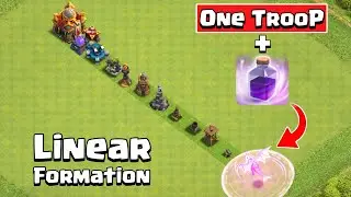 One Raged Troop vs Level 1 Linear Defense formation | Clash of Clans