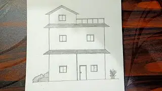 Beautiful House Drowning ll Pencil sketch ll penting ll drowing @SouravjoshiArts #arts #artshorts 