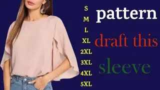 Draft This Flutter Sleeve Blouse ✂️ | Easy No Sew Tulip Sleeve Top Pattern