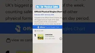 No.1 for Physical sales - Lemonade, Louis Tomlinson