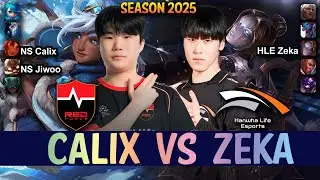 HLE Zeka vs NS Calix - Zeka ORIANNA vs Calix TALIYAH Mid - Patch 25.14 KR Ranked | lolrec