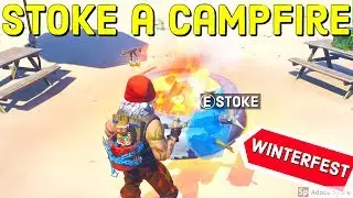 How to Stoke a Campfire to Heal Faster - Fortnite WINTERFEST Challenges.