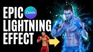 How to Create a Lightning Effect Photo in Canva | Superpower Visual Tutorial