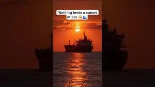 &ldquo;Sunset in the Middle of Nowhere&rdquo;#SunsetAtSea #OceanDreams #MaritimeMoments&rdquo;