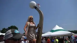 Linda Vaughn Greeting Her Fans at Hurst Nationals in Carlisle, PA