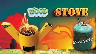 Excellent multi function wood stove   Creative ideas from old gas cylinders 2024