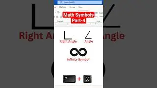 Math Symbols Part 4 #zeeinfotech #microsoftoffice #mswordtips #mathsymbols #shorts