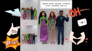 JK Barbie Dolls Collection ~ Swap Body Barbie,Midge, Kira ,Steven Doll