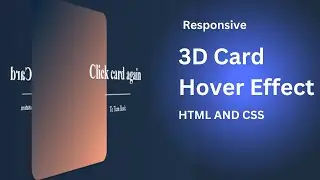 How to Create 3D Card Hover Effect Using HTML & CSS