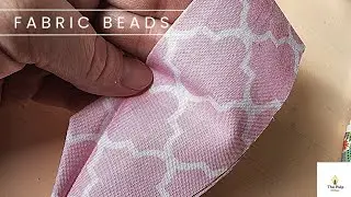 Paper beads.. actually fabric beads! Diy beads #paper #paperbeads #diycrafts