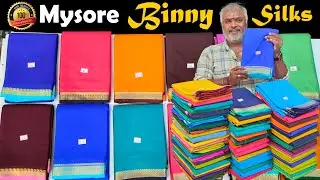 Deepavali New Arrival Mysore Binny Silk Sarees Collection | 3 Differnet Borders | KLMN f&b |
