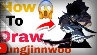 HOW TO DRAW SUNG JINN WOO FROM SOLO LEVELING.WATER COLOURS #ART.#VEDIO.#LIKE#SUBSCRIBE.