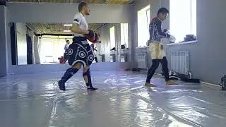 Работа по лапам\ Padwork with my friend