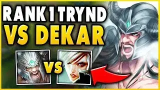 RANK 1 TRYNDAMERE VS DEKAR RIVEN! ULTIMATE TOP LANE MATCHUP! - League of Legends