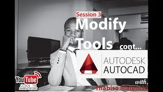 AutoCAD Tutorial Session 3 - Modify Tools Part 2 (Trim/Extend, Scale, Fillet and Array)