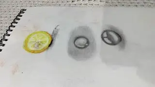 realistic lemon drawing & water drop|| creative art by Simran || unique ideas ☺️ || step by step