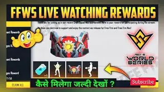 FFWS grand finale redeem code| today new redeem code FREE FIRE lovers| Free fire world series REWARD