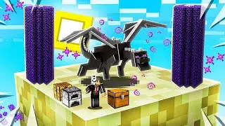 Going TO THE END On ONE BLOCK Survival! (Minecraft Skyblock)