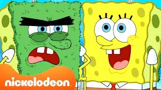 スポンジ・ボブ | スポンジ・ボブの逆さまデイ・マラソン！🙃 | 1時間 | ニコロデオンジャパン